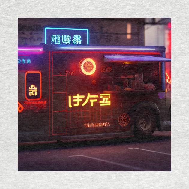 Cyberpunk Tokyo Ramen Food Truck by Grassroots Green